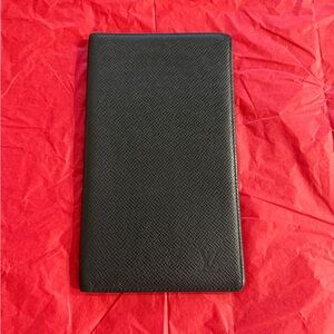 Louis Vuitton Black Leather Long Wallet